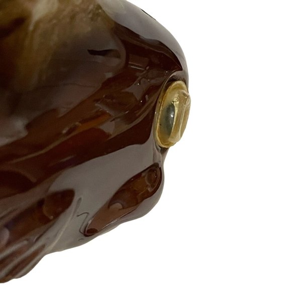 Vintage 1950s Redware Pottery Whales Googly Eyes Japan Brown Drip Salt Pepper - Picture 11 of 11